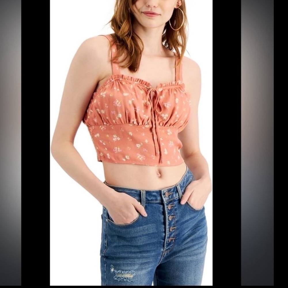 Hippie Rose crop top, Size large, new!